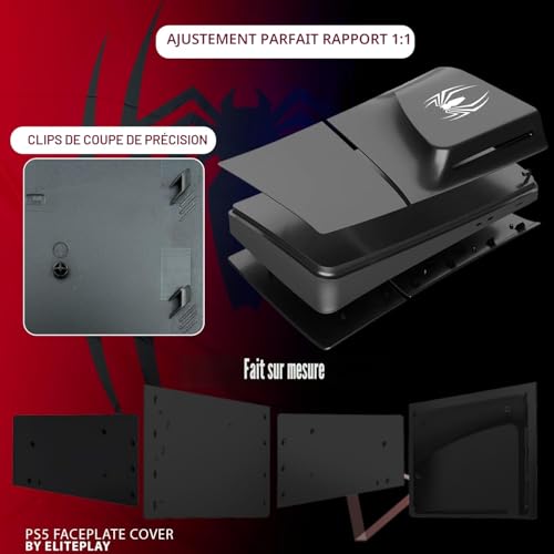 Coque de remplacement pour façade de console PS5 Spider ElitePlay modèle Slim Disque - 4
