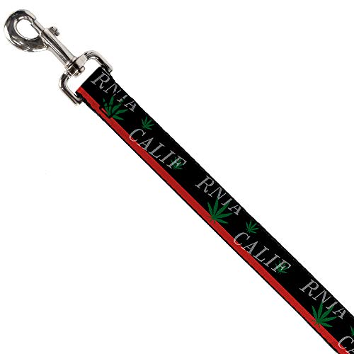 Laisse animal motif fleurs de pot noir rouge vert blanc 6ft