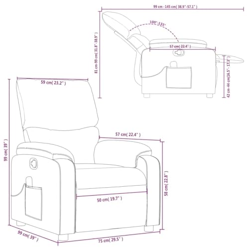 Sillón masaje reclinable verde miniatura 3