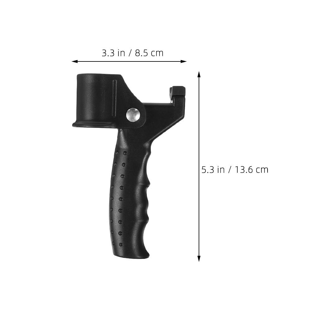Healeved Lot de 2 poignées de canne de marche pour personnes âgées et handicapées, support de canne, autocollant ou béquille, compatible avec tube de béquille, noir