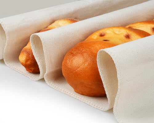 ds. distinctive style Grande panno professionale da forno e per la lievitazione, 89 x 66 cm, in cotone, resistente, per impasti del pane, strumento per modellare baguette, pagnotte, ciabatta