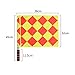 lamphle 1 Set Soccer Referee Flags Yellow and Red Waterproof Referee Flag Football Soccer Corner Flags, Metal Pole Foam Handle with Carrying Tote 2pcs