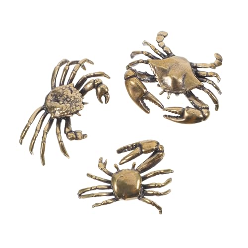 Ornements Crabe en Laiton Antique : Le Cadeau Idéal de Prospérité et Déco