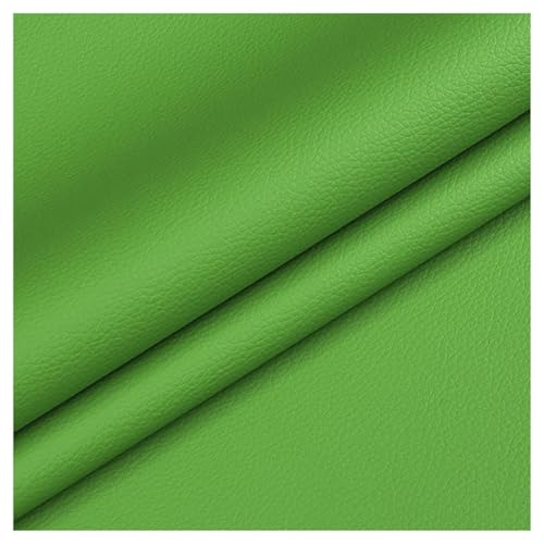 Tissu simili cuir imperméable vert 160cm au mètre pour tapisserie de canapé