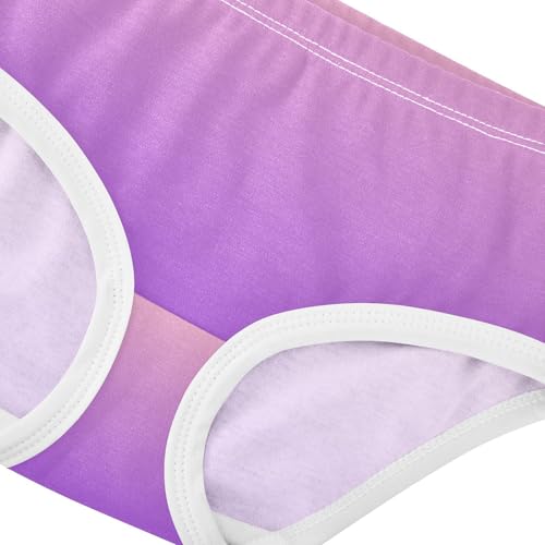 Joisal Cotton Toddler Underwear Floral Blush Pink Blue Violet Gradient Cute Panties Girl Cartoon Briefs Girls Undies 2t4