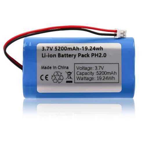 Batería Recargable de Iones de Litio de 3.7V 5200mAh con Conector PH2.0