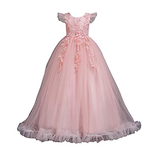 Vestido de piano para niña BaronHong con encaje de tul transpirable