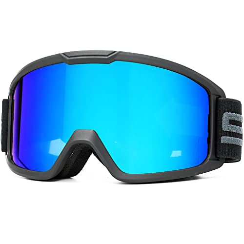 Sposune MT-037-BLACK&BLUE LENS Ski Goggles Dirt Bike Goggles cover