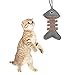 BASSK - Juguete de Gato portátil de Lino, diseño de Peces, Forma...