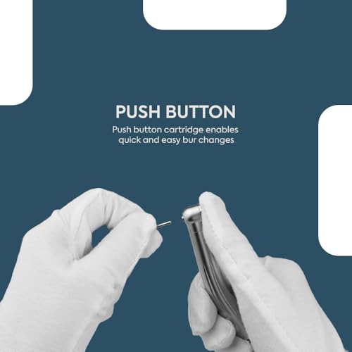 Image of Qualdent Turbine Pro Mini Head Non-LED Dental Air Rotor Handpiece | Ceramic Bearings | Push Button Chuck | Borden 2 Hole | Single Water Spray | Stainless Steel Body | Autoclavable up to 135C