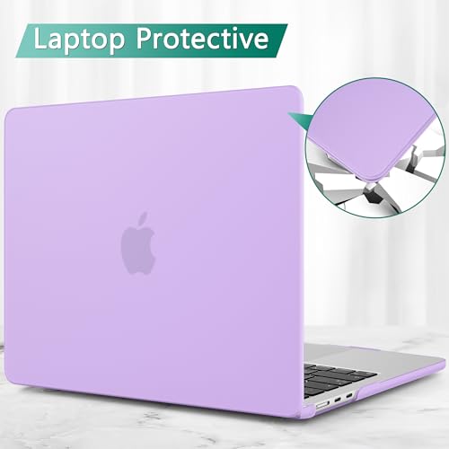 May Chen for M4 MacBook Air 13.6 inch Case 2025 2024 2023 2022 Release A3240 M3 A3113 M2 A2681, Plastic Hard Shell Case for MacBook Air 13.6" with Retina Display Fits Touch ID, Matte Purple