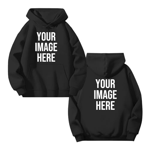 Custom Hoodie With Your Logo Image Text For Men Women Personalized Fleece Lined Hoodie Custom Hoodies Sweatshirts Small
