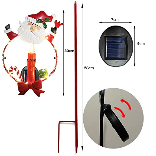 Joliann Christmas Garden Stake Decor, Lighted Solar Metal Snowman Yard Stakes ,Foliage Accents Decorative For Home Outdoor Lawn Pathway Walkway Driveway Holiday Winter Decoration #TOP3