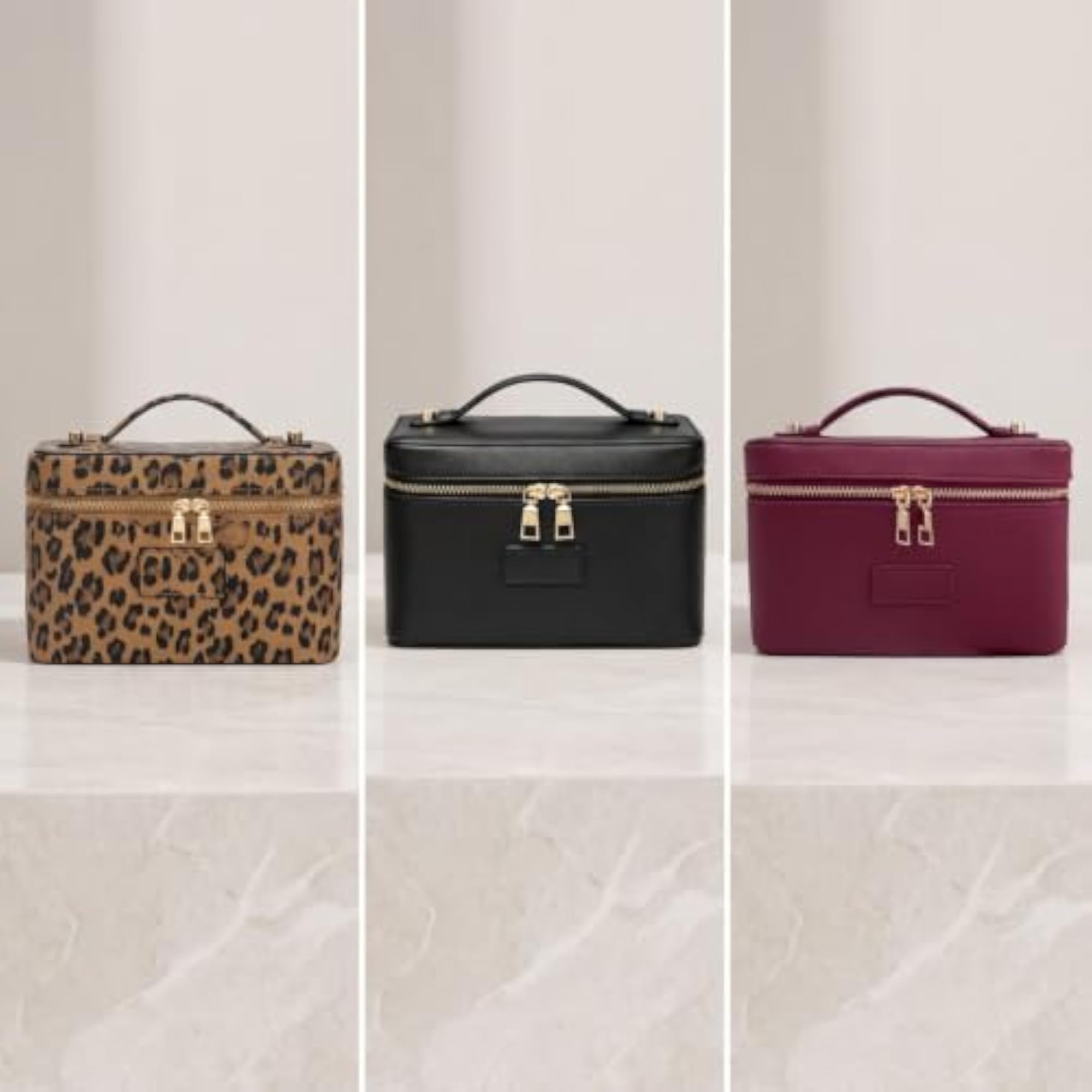 Hard-Sided Structured Makeup Case, Travel Makeup Bag