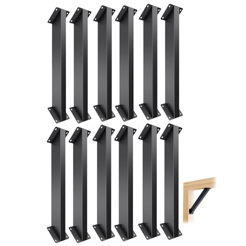 Kit de 12 soportes angulares de 45 grados para vigas, soporte resistente para estructuras de madera, ideal para pérgolas, cenadores y casas de árbol miniatura 1