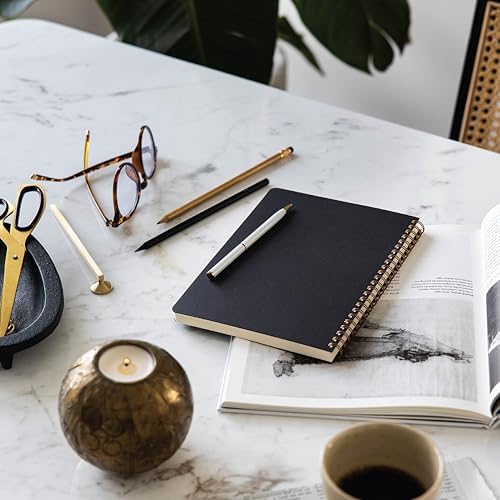 A5 Siyah Kraft Karton Kapak 70 Yaprak 110 gram Düz Çizgisiz Not Defteri - Görsel 5