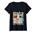 Women's Field Day 2026 First 1st Grade Tie Dye Leopard School V-Neck T-Shirt