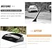 Zpana Car Shark Fin Antenna Cover, Vehicle Top Roof Aerial AM FM Signal Base with Adhesive Tape, Automotive Roof Mount Decorative Antenna Cap Replacement, Universal for Sedan Truck SUV (Black)