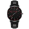 COOKI Men’s Watches Fashion Business Luxury Wristwatch Analog Quartz Casual Dress Watch Stainless Steel Watch with Calendar