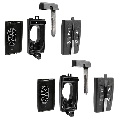 Coque de clé Ford Lincoln M3N5WY8406 boutons souples haute réactivité x2