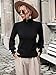 Upopby Women's Fall Winter Turtleneck Sweaters for Women 2025 2026 Trendy Lantern Sleeve Knitted Pullover Sweater Jumper Tops Black L