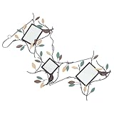 Estilo vintage: con un diseño de marco de fotos de árbol genealógico y un adorno de pared metálico con forma de pájaro, esta pieza de arte mural de hierro añade un toque artístico y atemporal a tu hogar, realzando su personalidad
