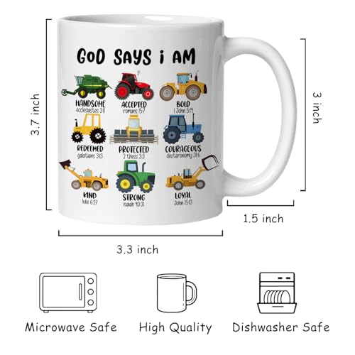 Taza de cerámica cristiana 11 oz con versículo bíblico miniatura 6