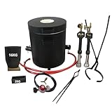 16KG Propane Smelting Furnace Kit with Dual Forge Burners, Includes Crucible, 2-in-1 Lifting and Pouring Tongs (24
