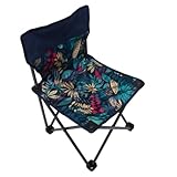 BESPORTBLE Faltbarer Outdoor Anglerstuhl Camouflage Mittelgroß Dunkelblau Leichter Campingstuhl Klappbar Tragbar Mit Tragebeutel Für Angeln Wandern Strand Picknick