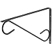 Produktbild KADAX Blumenhaken, Wandhaken für Blumenampel, Hängekörbe, Garten, Balkon, Laterne, Wandhalter aus Stahl, Blumenampelhaken, Blumenampelhalter, Wandhalterung, schwarz (abgerundet)