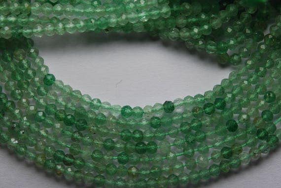 Quartz fraise vert facetté 3.5mm rondelle LKBEADS pour création bijoux