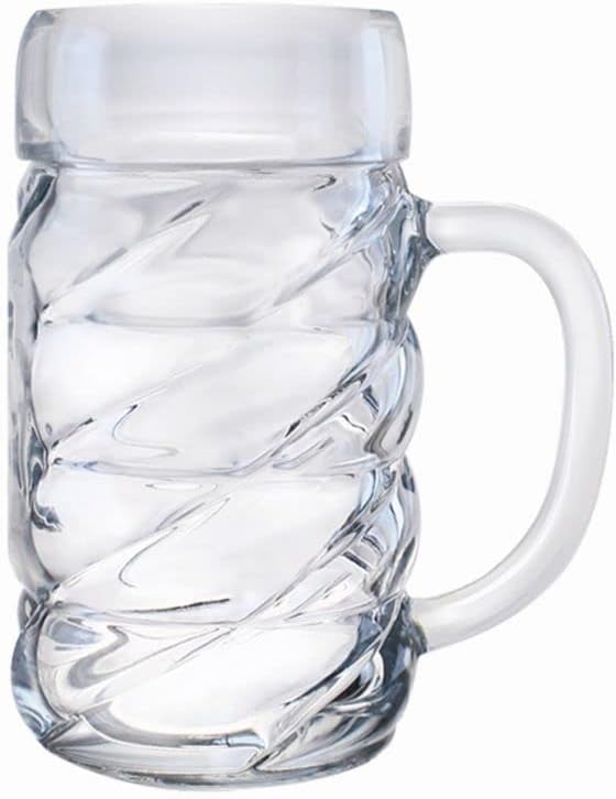 North Mountain Supply Worlds End Jumbo Glass Beer Mug - for Holding Large Quantities - 43 Ounces - 1