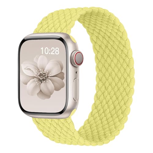 Braided Solo Loop for Apple Watch Band 40mm 42mm 41mm 38mm 44mm 46mm 45mm Ultra/3 2 49mm Men/Women,Stretchy Nylon Sport wristband Strap for iWatch Bands Series 11/10/9/8/7/6 5/4/3/SE 40 44 42 45 46 mm