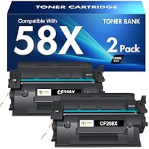 CF258X 58X Toner Cartridge Black High Yield 58A M428fdw M404n Compatible Replacement for HP 58X CF258X 58A CF258A Toner Cartridge for HP LaserJet Pro M404dn MFP M428fdn M428dw Printer Ink 2 Pack
