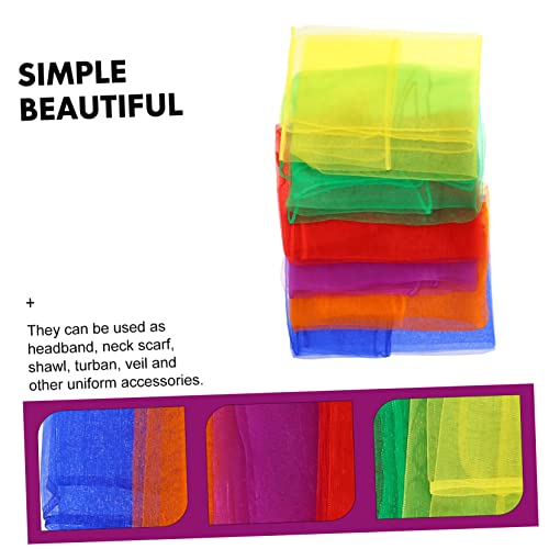 12pcs Scarves Boys and Girls Headscarf Women Face Scarf Set Performance Veil2