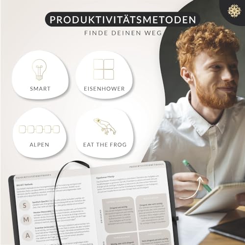 Lebenskompass® Erfolgsjournal FOKUS PLAN - Tagesplaner & Tagebuch für Erwachsene - Dein Journal Buch und Produktivitätsplaner für mehr Motivation, Ziele, Gewohnheiten und Produktivität