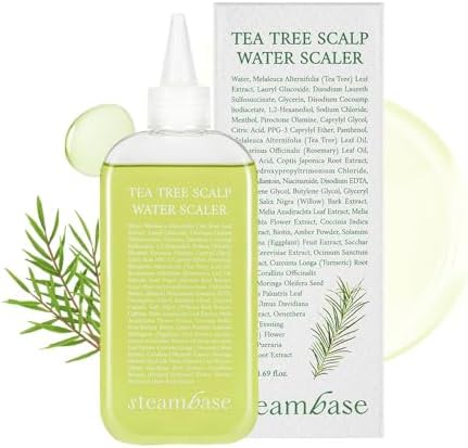 STEAMBASE Tea Tree Scalp Treatment | Purifies and Exfoliates Oily Scalp | Natural BHA & Tea Tree | Removes Odor & Buildup | Hypoallergenic Exfoliator, 8.42 fl oz