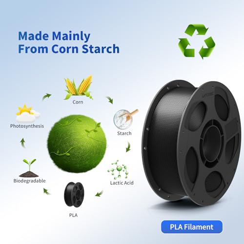 Image of ANYCUBIC PLA 3D Printer Filament, 3D Printing PLA Filament 1.75mm Dimensional Accuracy + /- 0.02mm, 1KG Reusable Spool (2.2 lbs), Light Grey