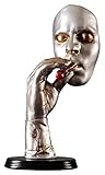 Desktop-Skulptur Statue Retro Abstract Skulptur Dekoration Kreative Kunstwerk Bar Club Home Decoration Anzeige Fenster Requisiten (Color : Antique Silver)