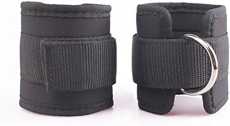 KUCEY Fitness Ankle Straps for Cable Machines Neoprene Padded Ankle Cuff with D Ring for Gym Workouts-Fitness Equipment for Leg Exercise, Cable Kickbacks, Glutes, Weighting (2 Pack) Men and Women