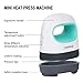 MAIKESUB Mini Heat Press Machine Easy to Use for T Shirts Shoes Hats Small HTV Iron on Vinyl Projects Portable Heating Transfer Iron Green (Green)