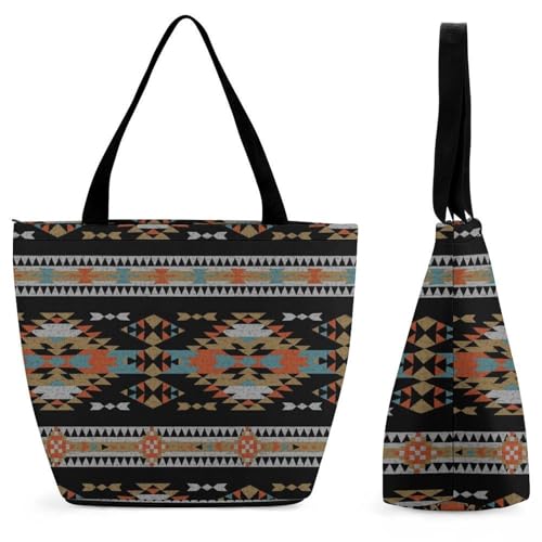 Sac à main pour femme tribal | Grand sac de shopping et voyage 28.5x18x32.5cm