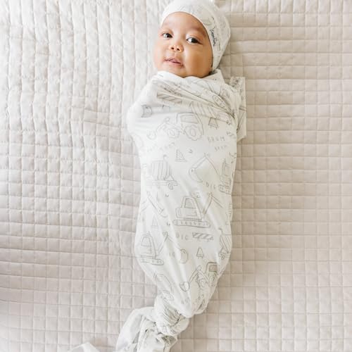 Image of Copper Pearl Swaddle Blankets for Newborns | Soft Stretchy Receiving Blankets for Boys and Girls | Large 46 x 46 Inch Baby Blankets | Lightweight and Breathable Swaddles | Gage