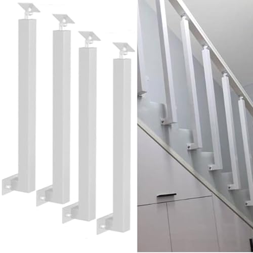 Husillos de metal ajustables para barandilla de escalera con soporte de base plana 2