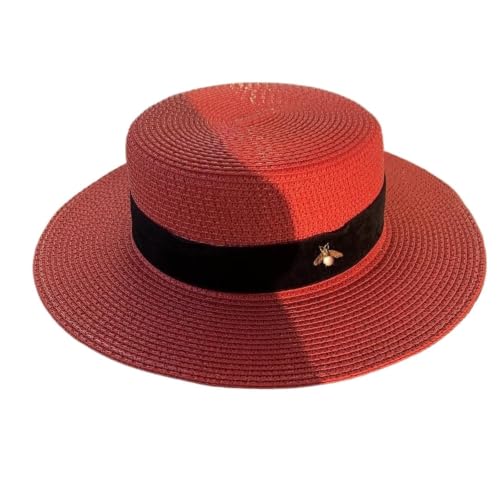 Chapeau de paille de qualité supérieure à bord large pour femme raffinée