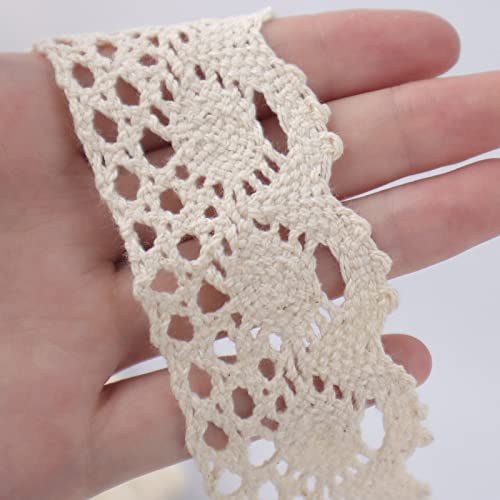 Idongcai Lace Trim For Sewing Vintage Wide Lace Ribbon Crochet Lace Scalloped Edge For Home Decoration Diy Sewing Craft Supply 1.5'' X 15Yards/Lot (7#) #TOP2