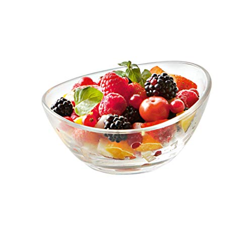 Barski European Glass Round Individual Bowl - Wavy Top (Set Of 6), 5.5", Clear #TOP2