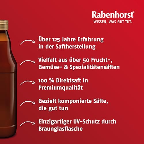 RABENHORST Innere Ruhe BIO, 6er Pack (6 x 700 ml) - Bio-Mehrfruchtsaft mit Kamillen-Melissen-Passionsblumenkrauttee