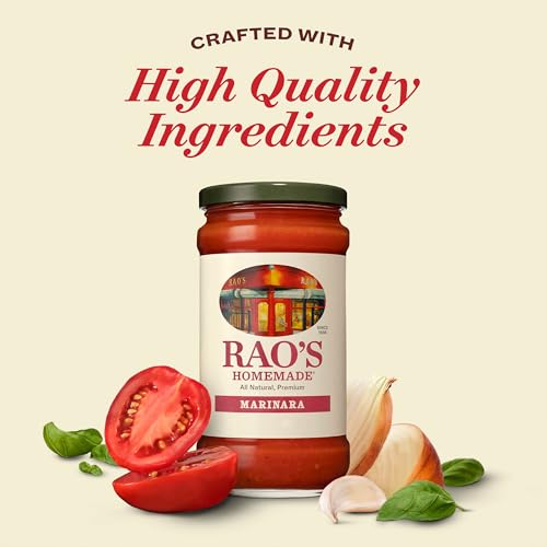 Image of Rao's Homemade Marinara Sauce, 15.5 oz, Tomato Sauce, All Purpose, Keto Friendly Pasta Sauce, Premium Quality, Tomatoes from Italy and Olive Oil (Pack of 2)
