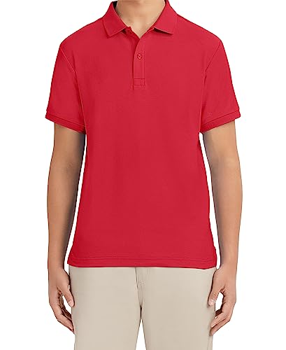 Nautica mens Uniform Short Sleeve Stretch Pique Polo Shirt, Red, 38-39 US - image 1